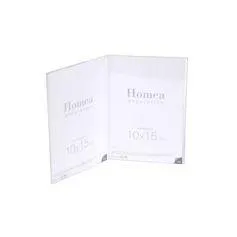 Cadre double sous verre plastique transparent à poser format portrait 10x15cm
