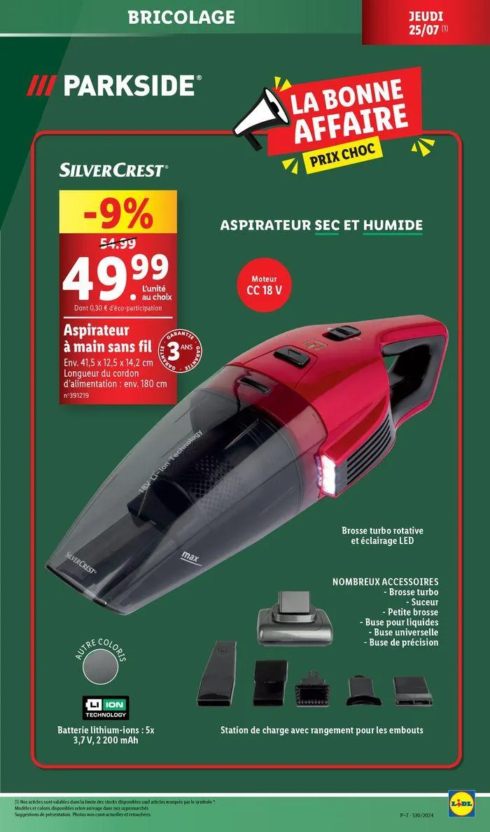 Profitez des journées opportunités pour dénicher vos produits du quotidien à prix Lidl du 24 juillet au 30 juillet 2024 - Catalogue page 51