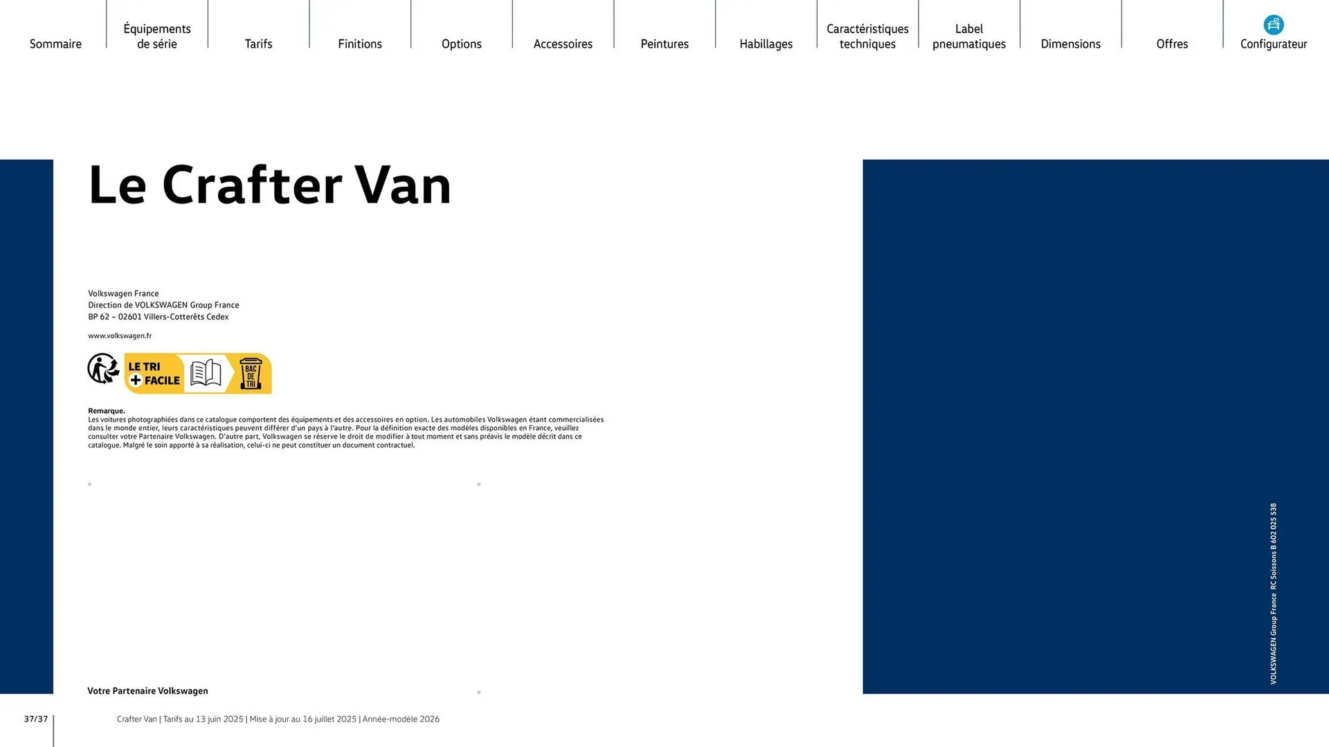 Catalogue Volkswagen du 7 août au 31 mars 2026 - Catalogue page 37