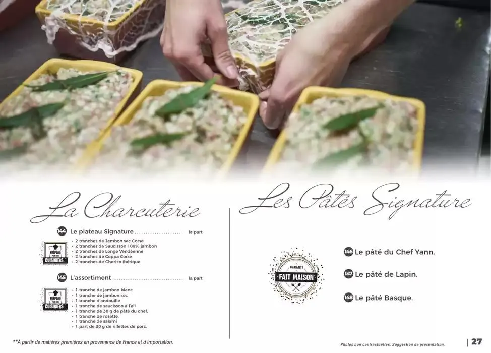 CARTE TRAITEUR 2025 du 3 janvier au 29 novembre 2025 - Catalogue page 20