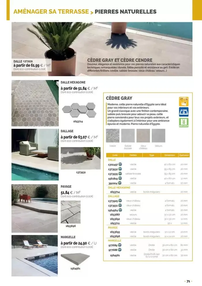 Aménagements Extérieurs 2025 du 30 avril au 31 décembre 2025 - Catalogue page 71