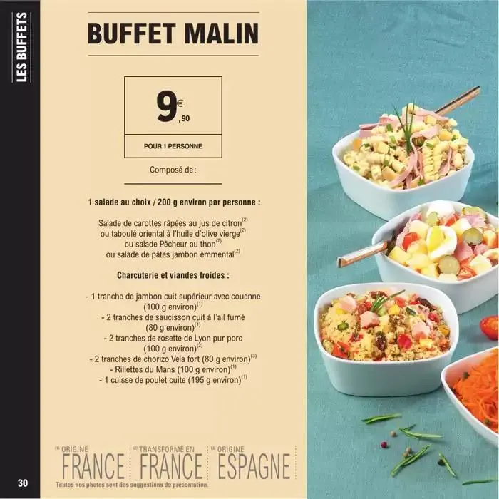 CARTE TRAITEUR PERMANENTE - MIXTE du 8 avril au 17 novembre 2025 - Catalogue page 30