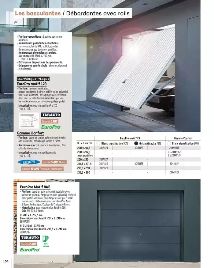 Menuiserie Extérieures 2025 du 1 janvier au 31 décembre 2025 - Catalogue page 104