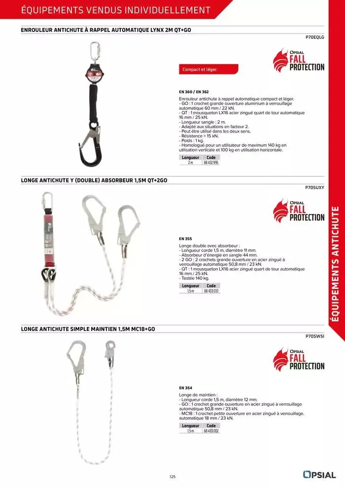 Équipements de Protection Individuelle du 21 janvier au 30 juin 2025 - Catalogue page 125