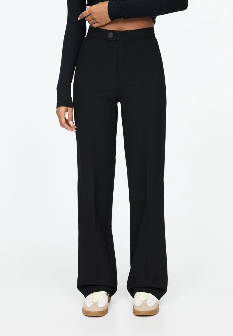 STRAIGHT-LEG DARTED -SMART - Pantalon classique - black