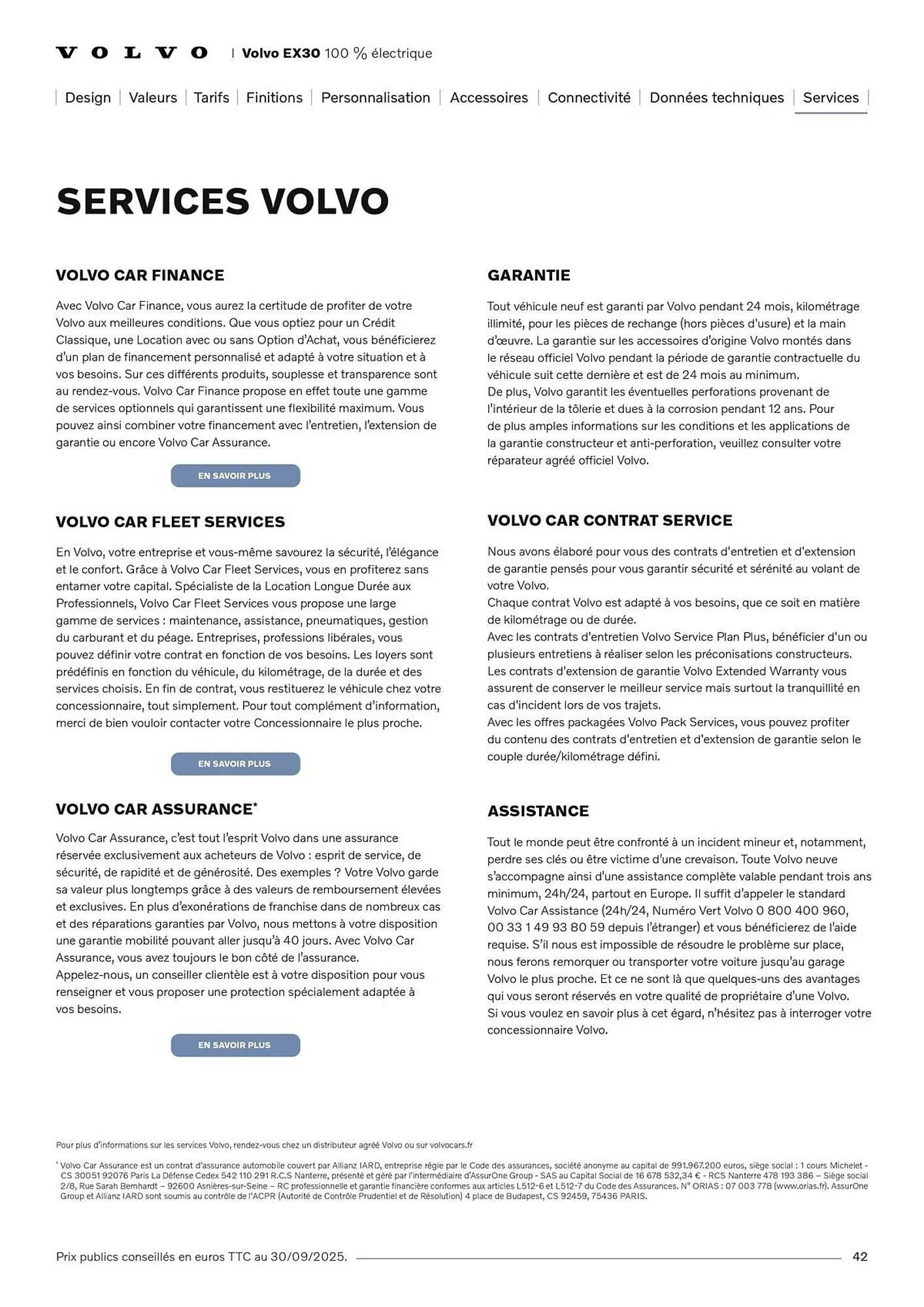 Catalogue VOLVO du 7 janvier au 31 janvier 2027 - Catalogue page 42