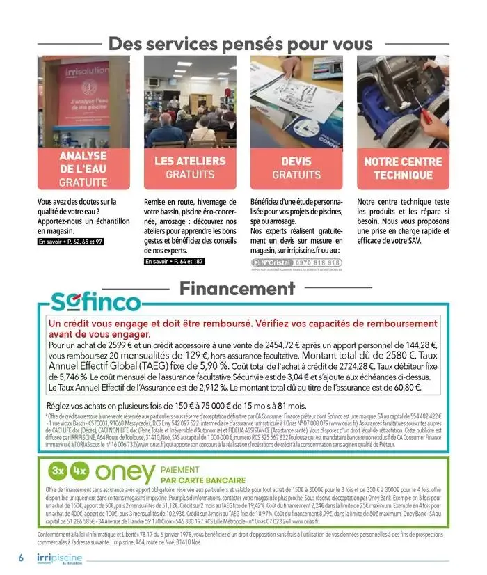 Les plaisir de l'eau Piscine,Spa,Arrosage du 10 mars au 31 décembre 2025 - Catalogue page 6