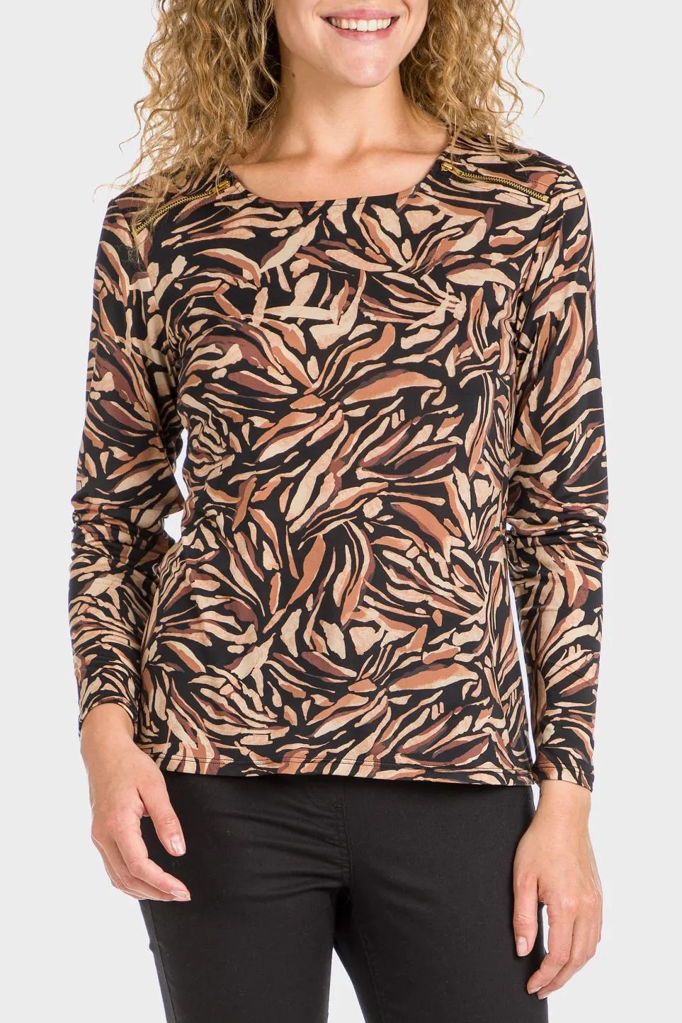 T-shirt zippé