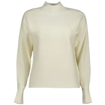 Pullover with stand-up collar