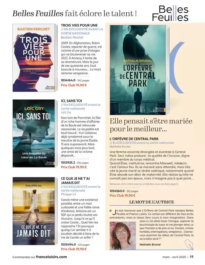 Mars - Avril 2025 du 4 mars au 30 avril 2025 - Catalogue page 11