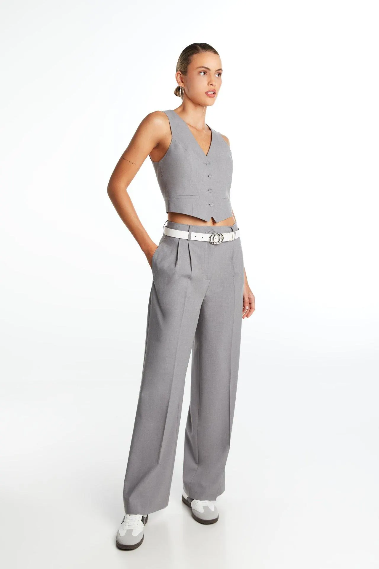 Pantalon à jambe large