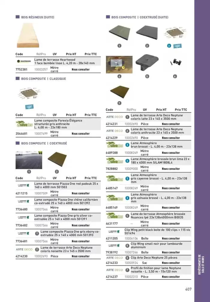 Matériaux 2025 du 1 janvier au 31 décembre 2025 - Catalogue page 407