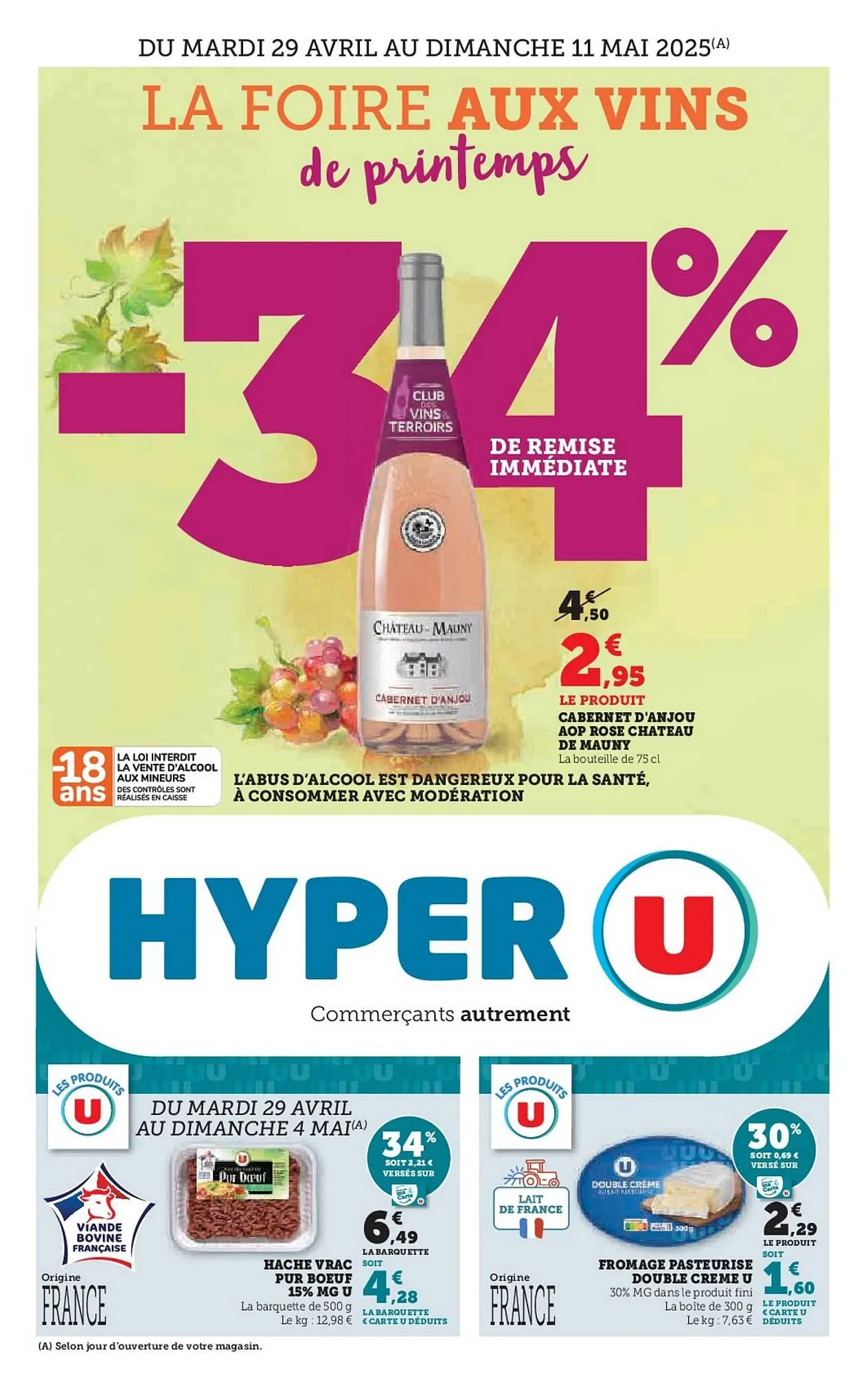 Catalogue Hyper U du 29 avril au 11 mai 2025 - Catalogue page 1
