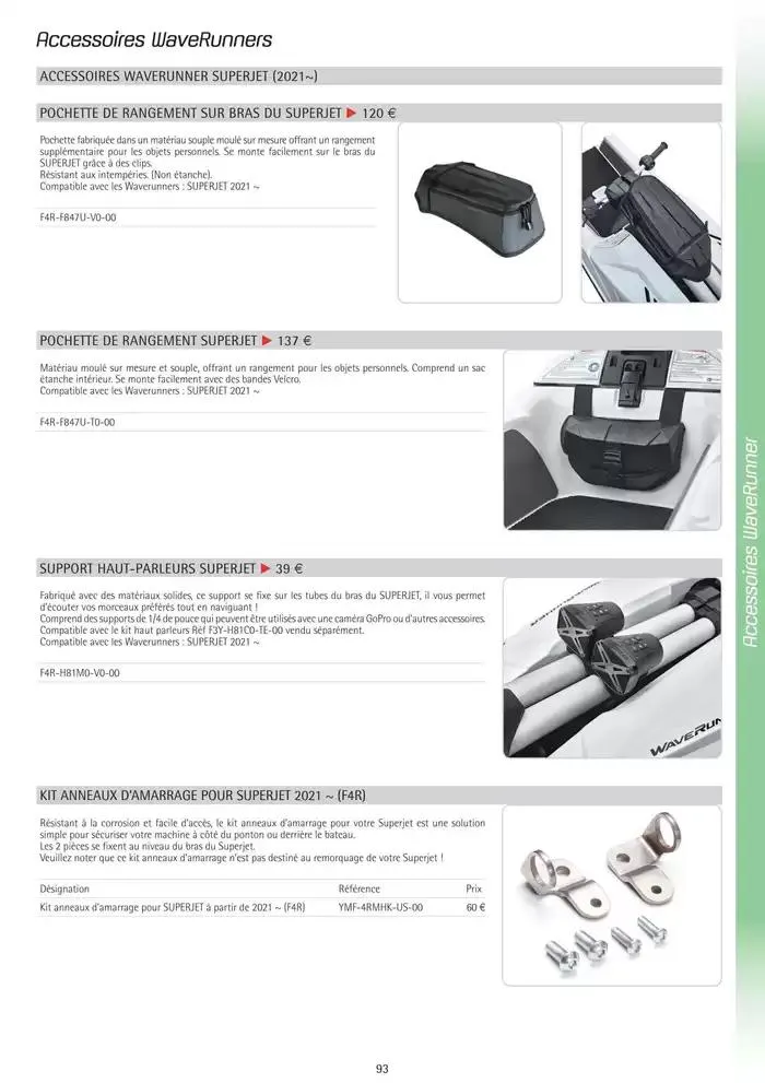 Catalogue Yamaha Marine - Accessoires Marine 2025 du 1 mars au 31 mars 2025 - Catalogue page 93
