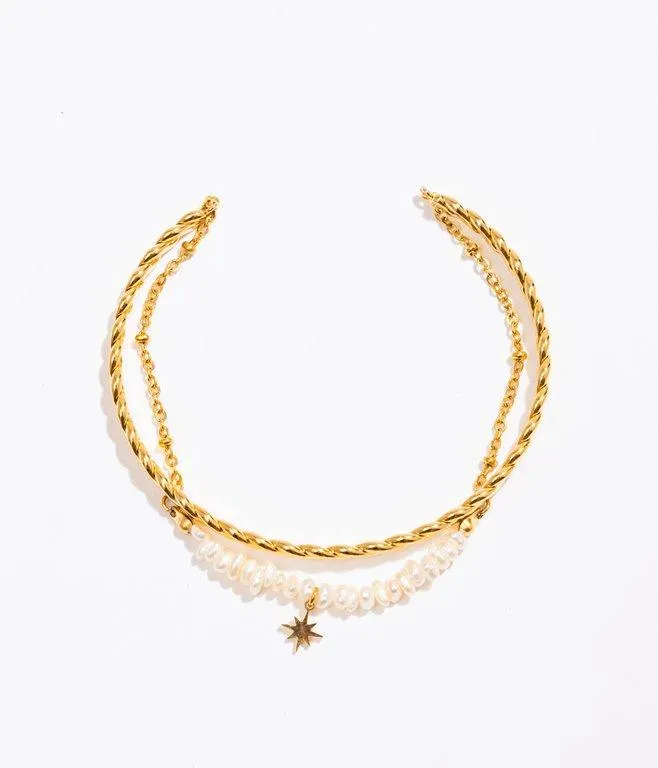 Jonc double Margot en acier inoxydable