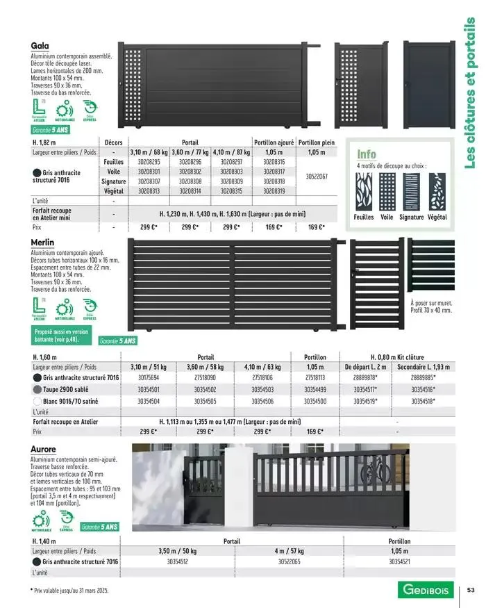 Aménagements Extérieurs 2025 du 1 janvier au 31 décembre 2025 - Catalogue page 53