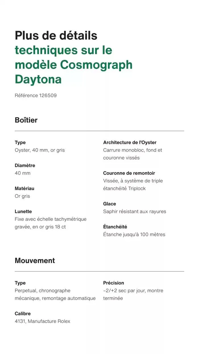 Rolex Cosmograph Daytona du 13 décembre au 13 décembre 2025 - Catalogue page 10