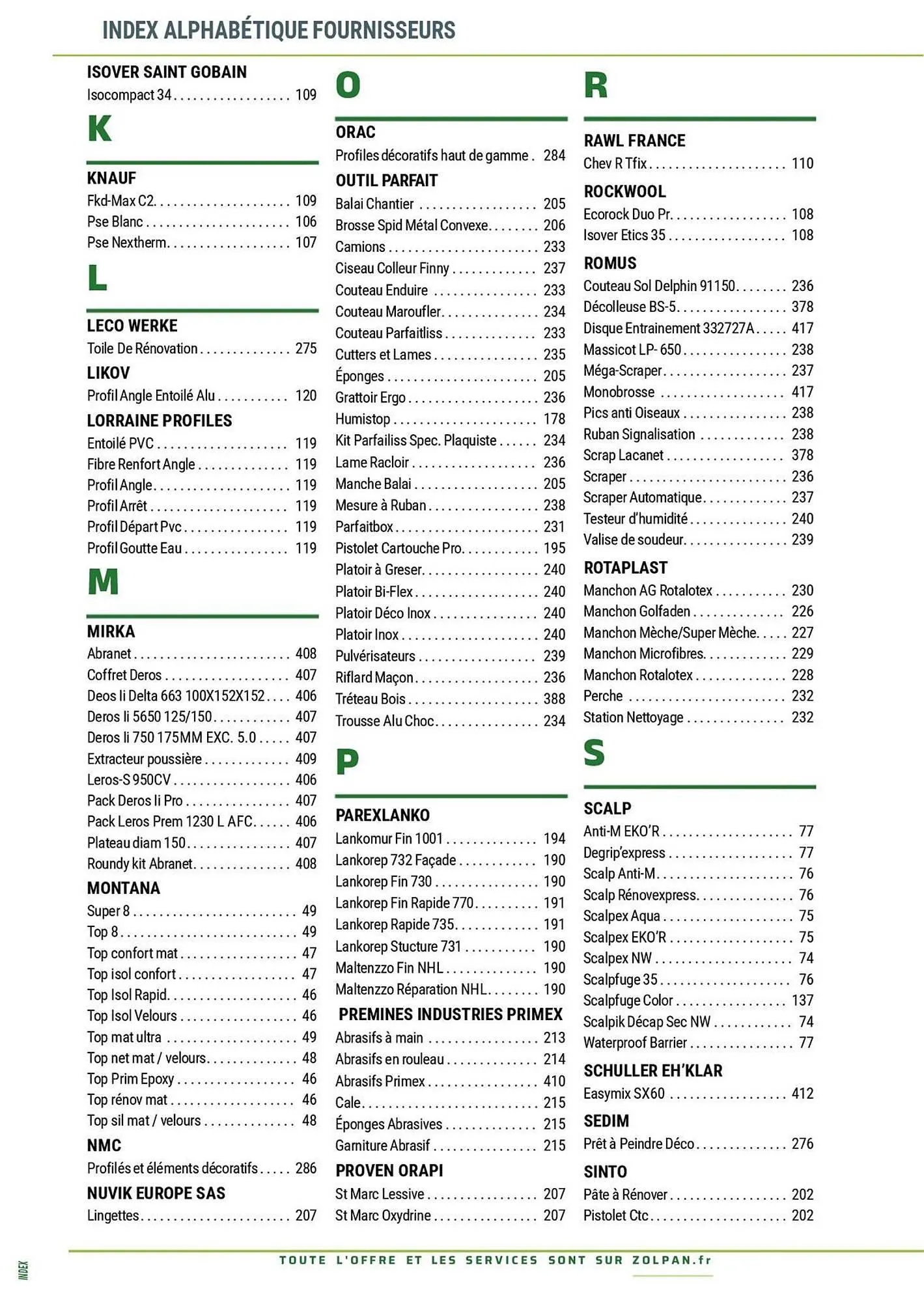 Catalogue Zolpan du 13 janvier au 31 décembre 2025 - Catalogue page 430