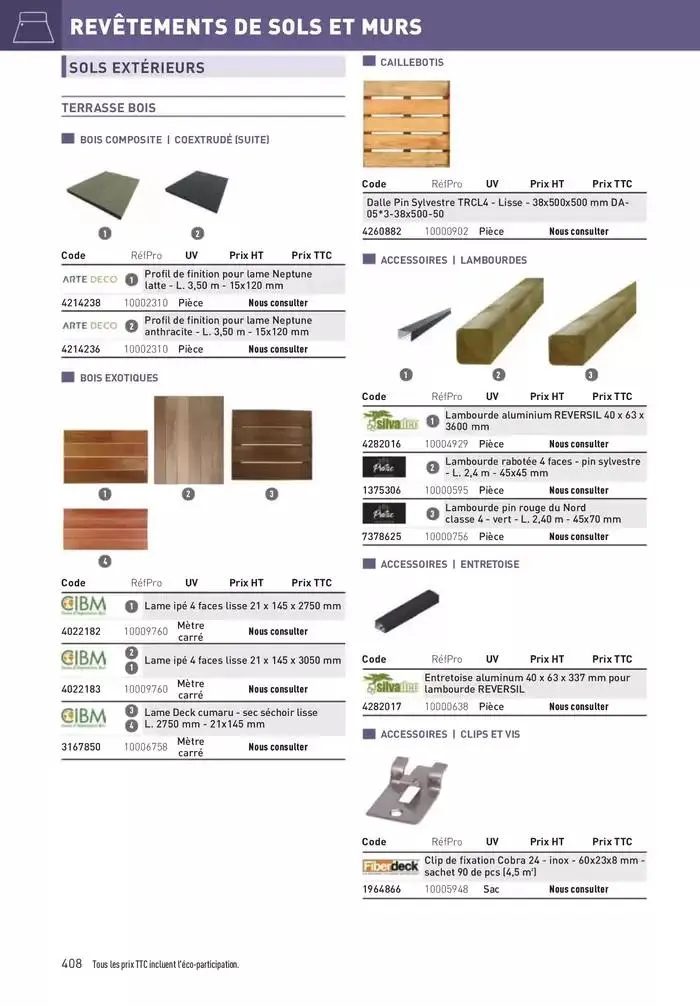 Matériaux 2025 du 1 janvier au 31 décembre 2025 - Catalogue page 408