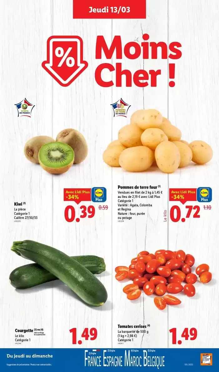 Retrouvez des réductions sur un ensemble de produits de grandes marques chez Lidl ! du 13 mars au 19 mars 2025 - Catalogue page 5