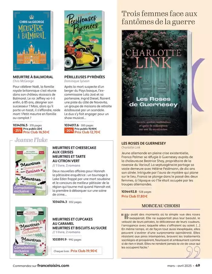 Mars - Avril 2025 du 4 mars au 30 avril 2025 - Catalogue page 49