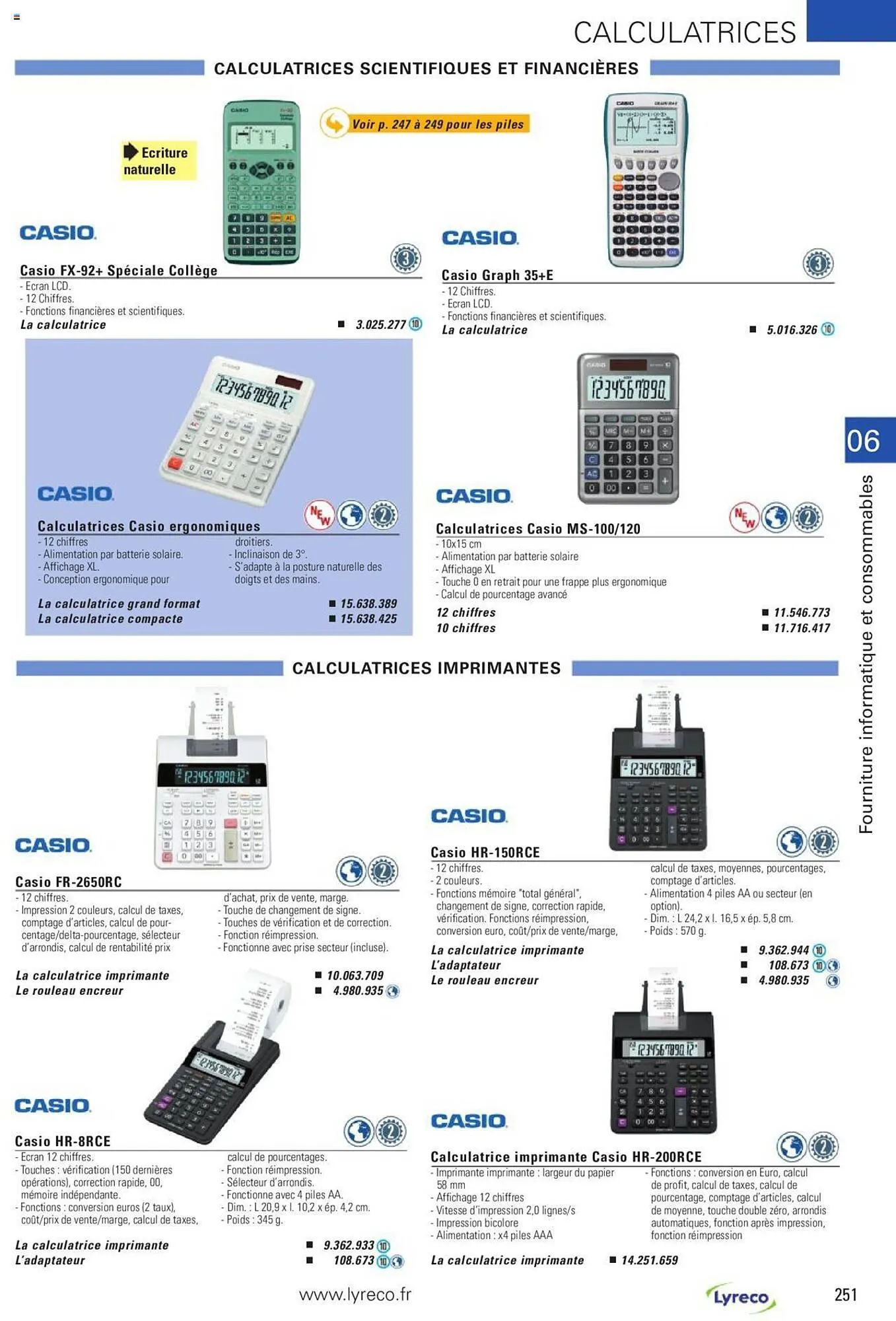 Catalogue Lyreco du 15 mai au 31 décembre 2023 - Catalogue page 251