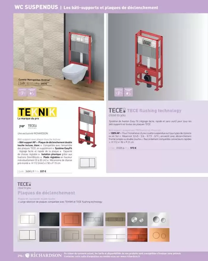 SALLE DE DE BAINS ET CARRELAGE 2025 du 11 avril au 31 décembre 2025 - Catalogue page 298