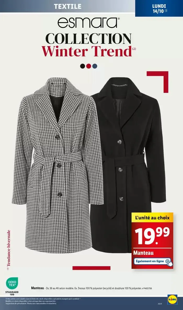 Bénéficiez de réductions sur nos articles mode, bricolage ou loisir cette semaine chez Lidl du 14 octobre au 17 octobre 2024 - Catalogue page 13