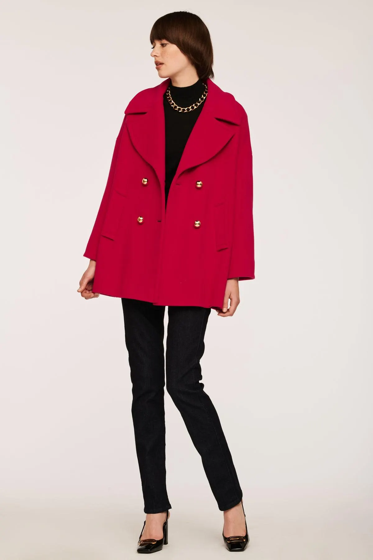 Caban en laine et cachemire