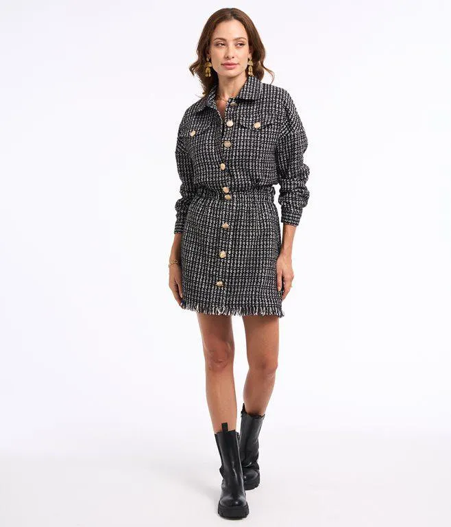 Jupe d'ensemble en tweed Elise