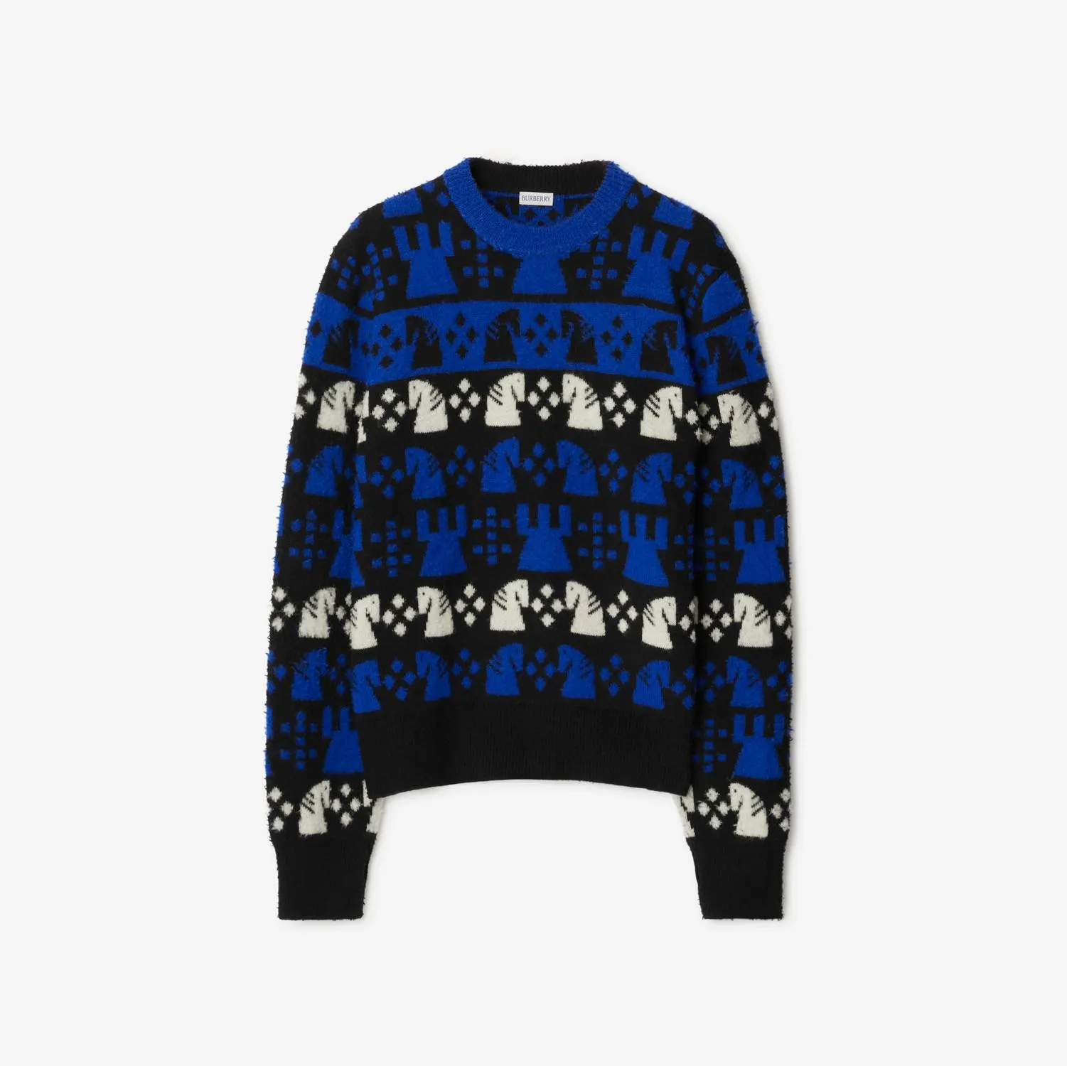 Jersey en mezcla de lana con motivo de ajedrez