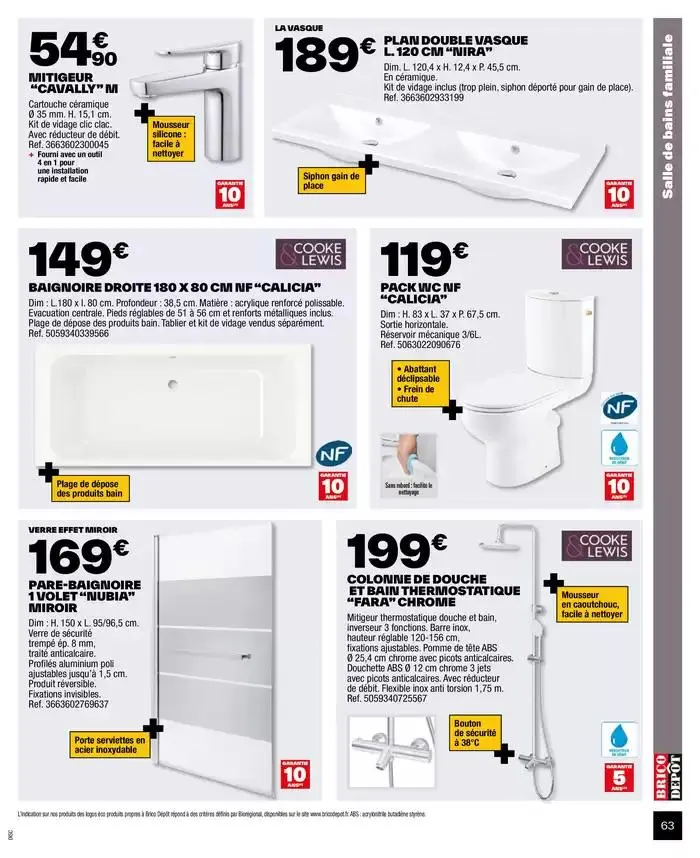 J’améliore mon habitat à prix dépôt du 2 octobre au 9 octobre 2024 - Catalogue page 63