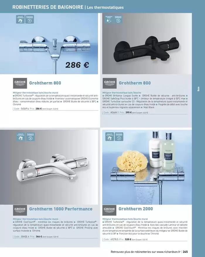 SALLE DE DE BAINS ET CARRELAGE 2025 du 11 avril au 31 décembre 2025 - Catalogue page 247