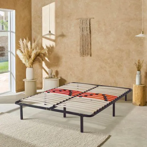 MAISON AUBERTIN Kit Cadre à Lattes Morphologiques avec pieds - 140x190 cm - Zones De Confort