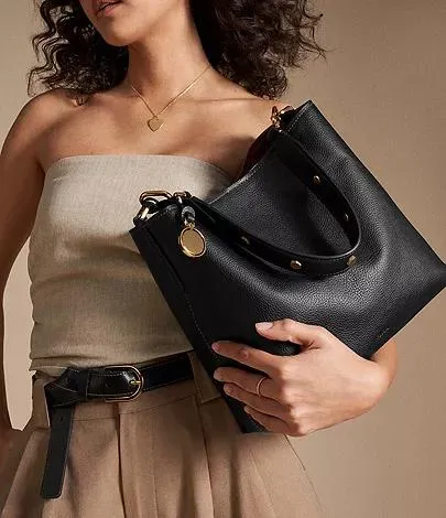 Sac seau porté épaule Jessie en cuir