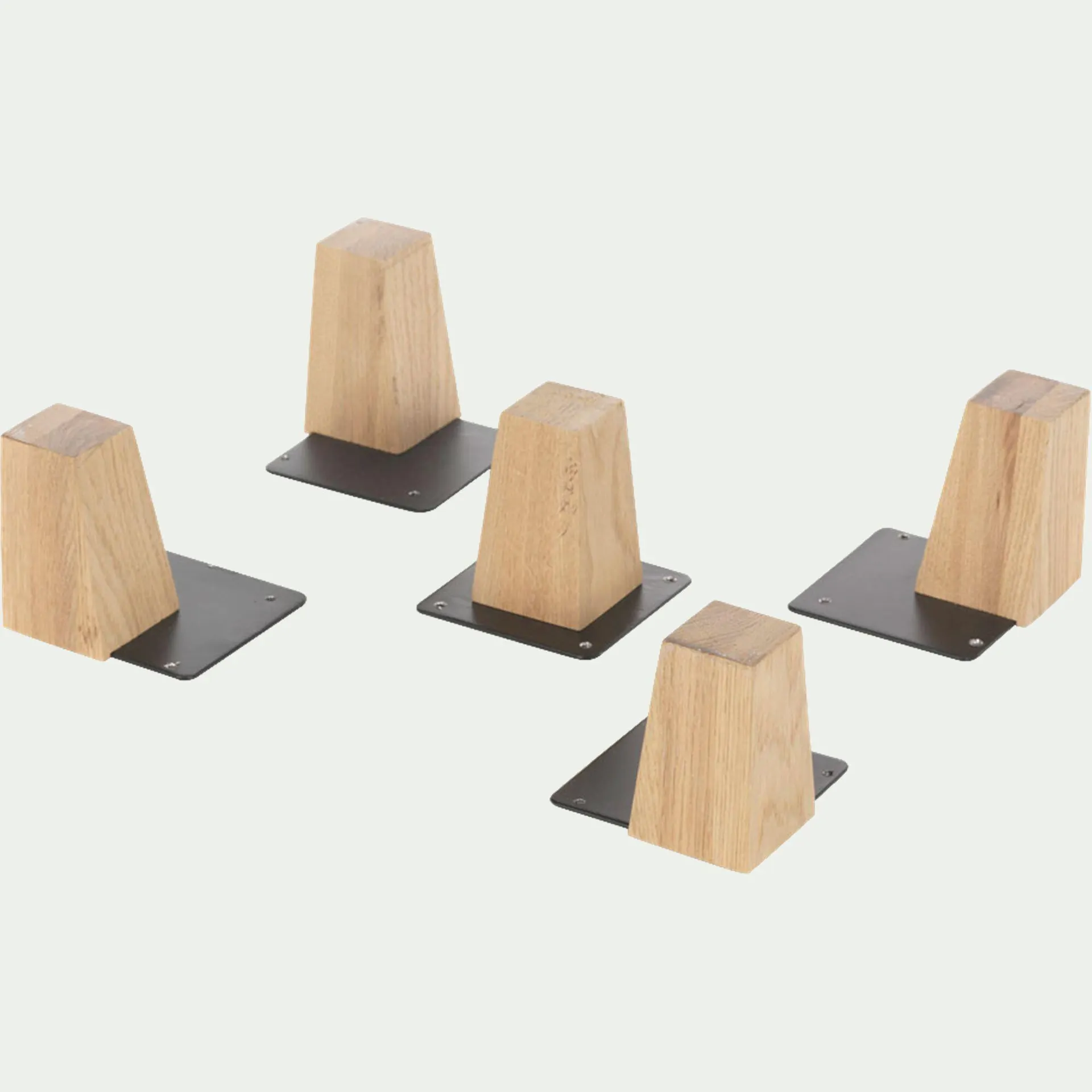 Lot de 5 pieds en chêne