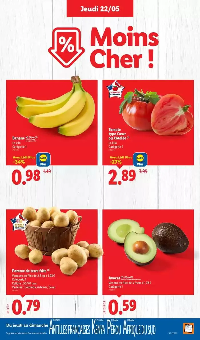 Faites votre plein de courses chez Lidl et profitez de nombreux produits à prix réduits ! du 22 mai au 28 mai 2025 - Catalogue page 5