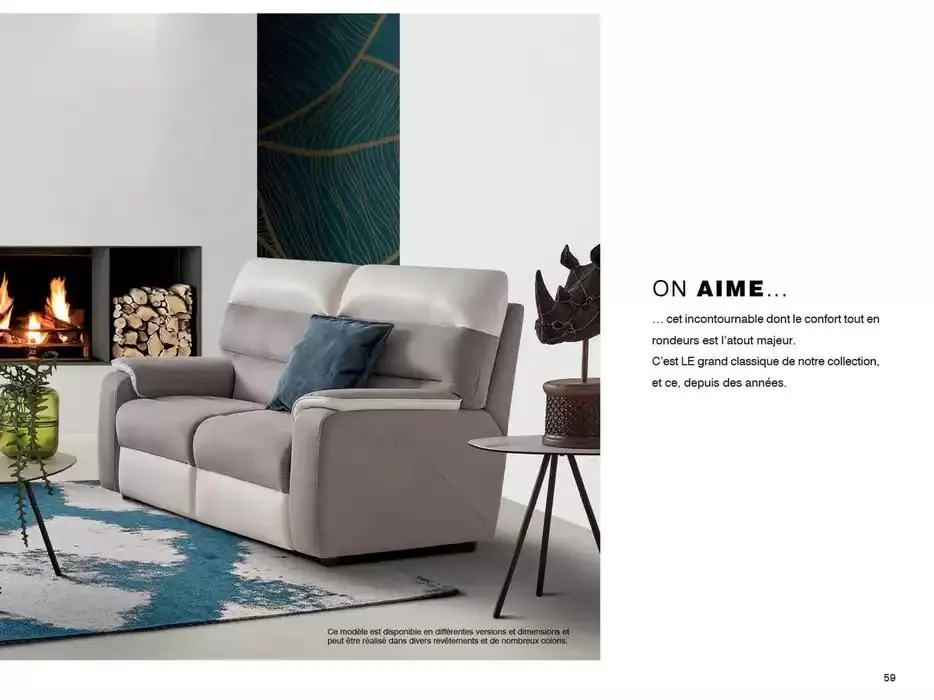 Catalogue Canapés et Fauteuils 2025  du 1 janvier au 31 décembre 2025 - Catalogue page 59