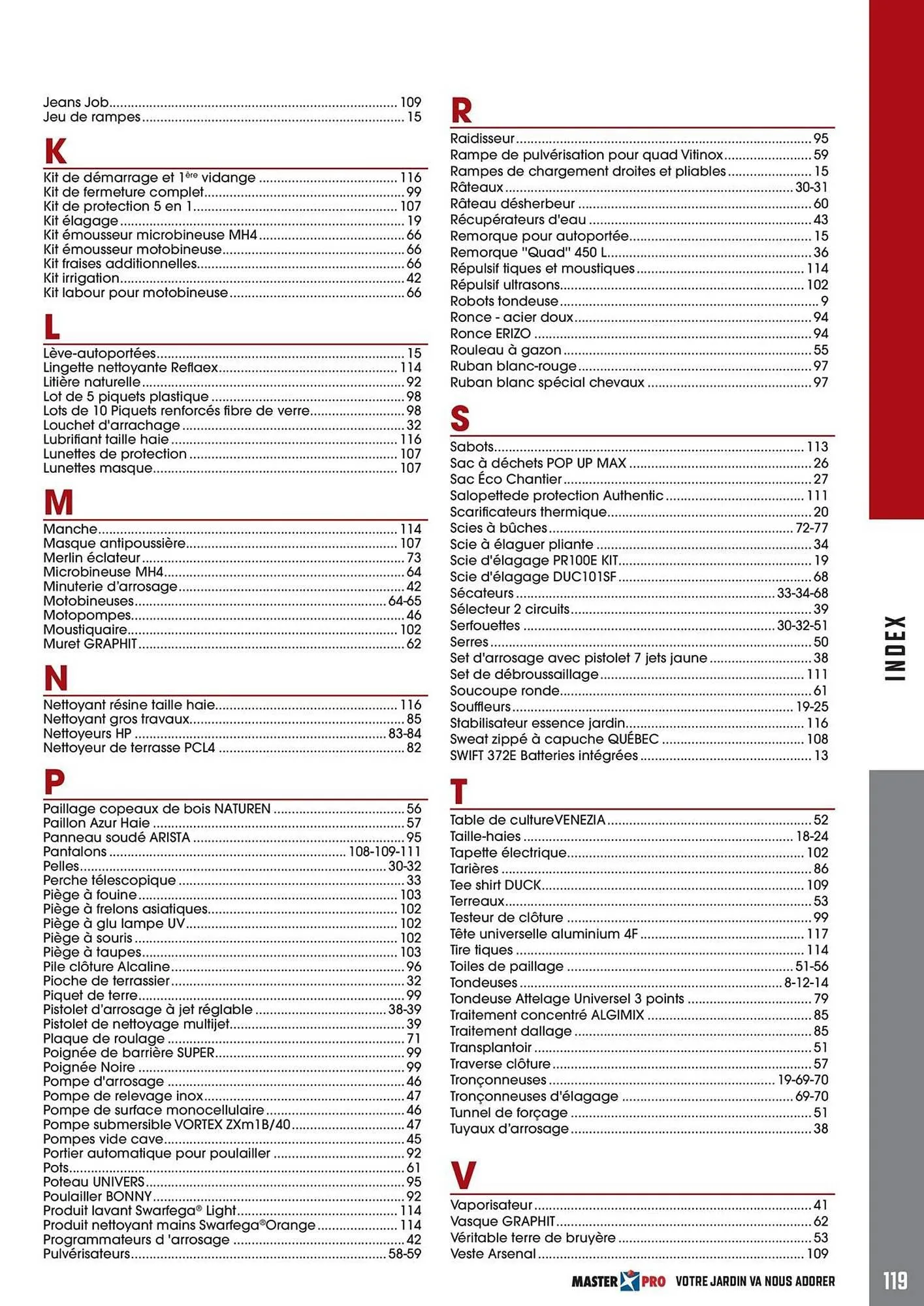 Catalogue Master Pro du 18 mars au 26 septembre 2026 - Catalogue page 119