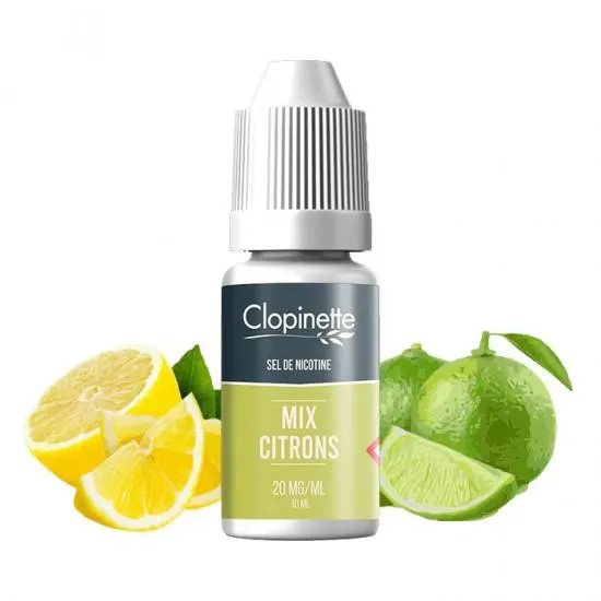 MIX CITRONS SEL DE NICOTINE 10ML CLOPINETTE
