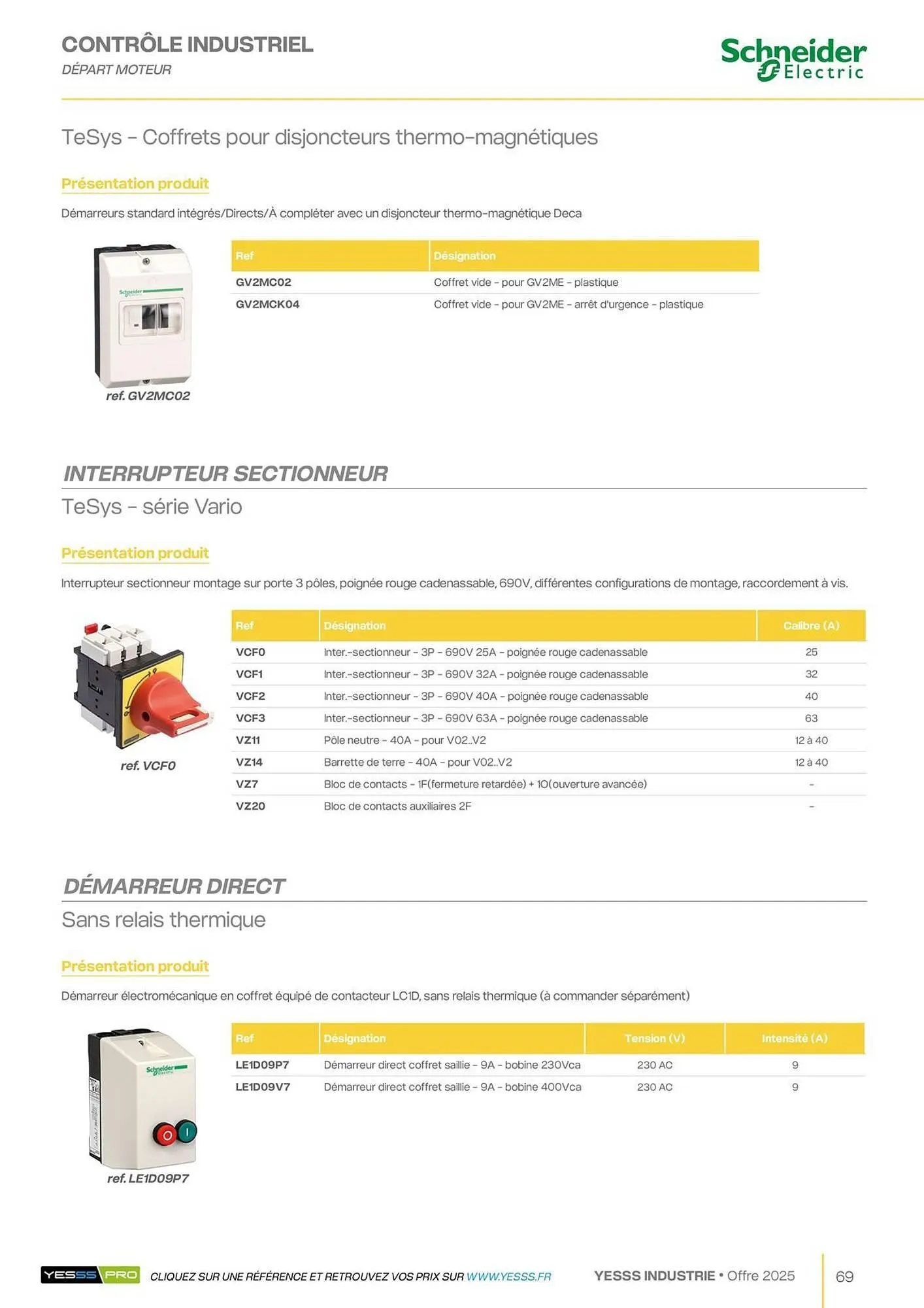 Catalogue Yesss electrique du 28 janvier au 31 décembre 2025 - Catalogue page 71