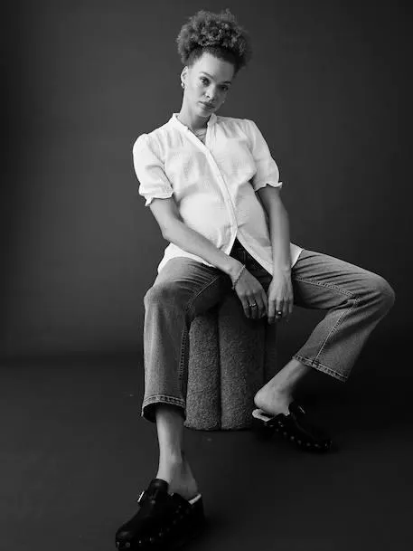 Blouse grossesse en gaze de coton ENVIE DE FRAISE - écru