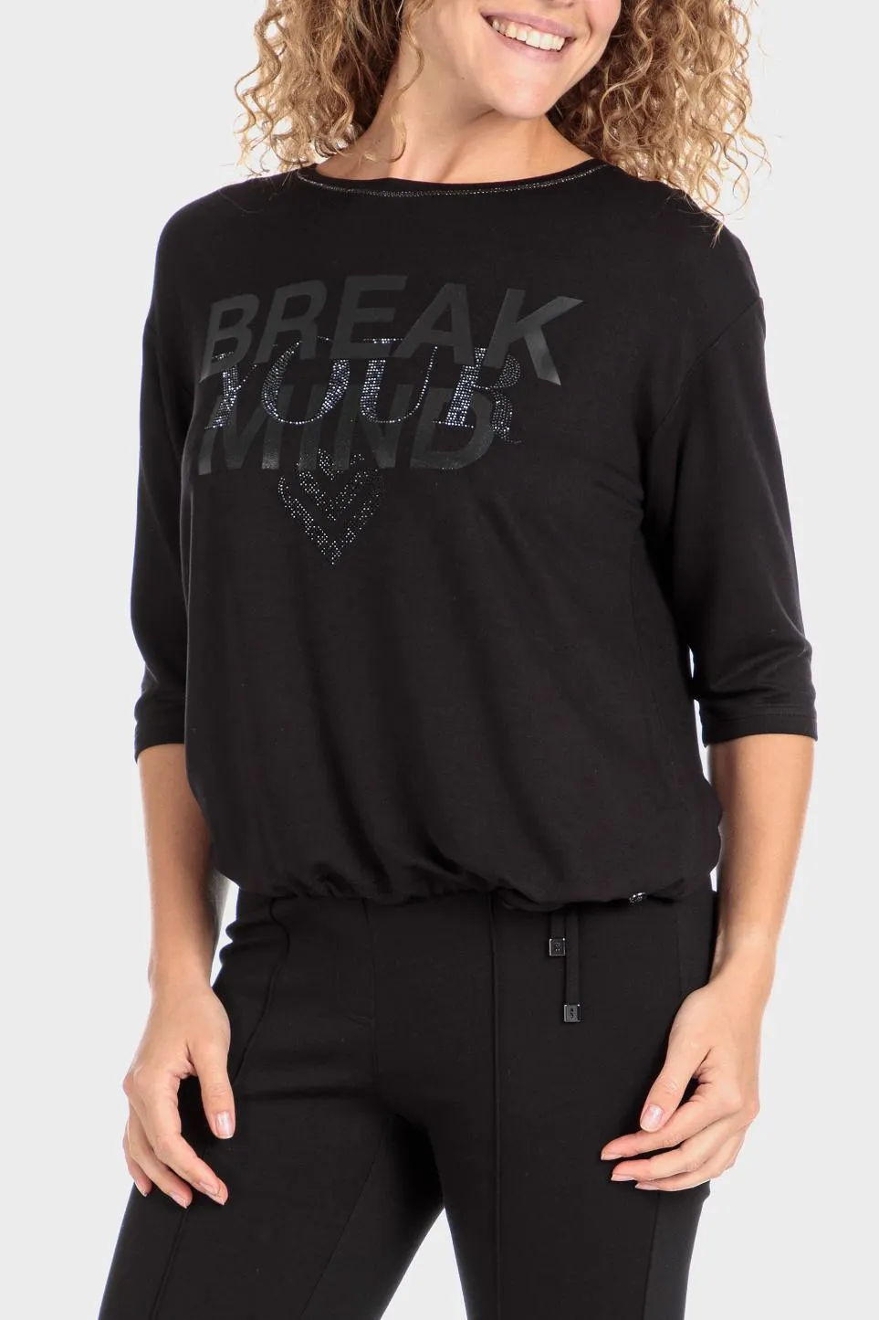 T-shirt noir fantaisie