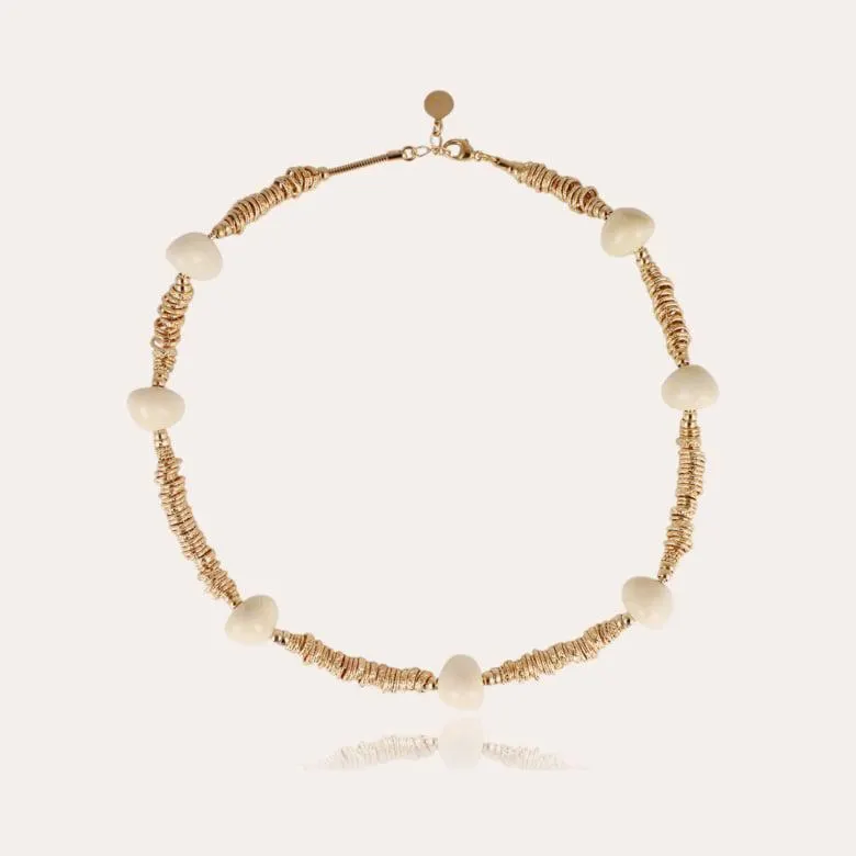 Biba necklace gold - Ivory