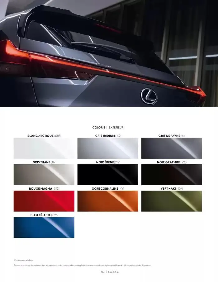 Lexus NOUVEL UX 300e du 27 mars au 27 mars 2026 - Catalogue page 40