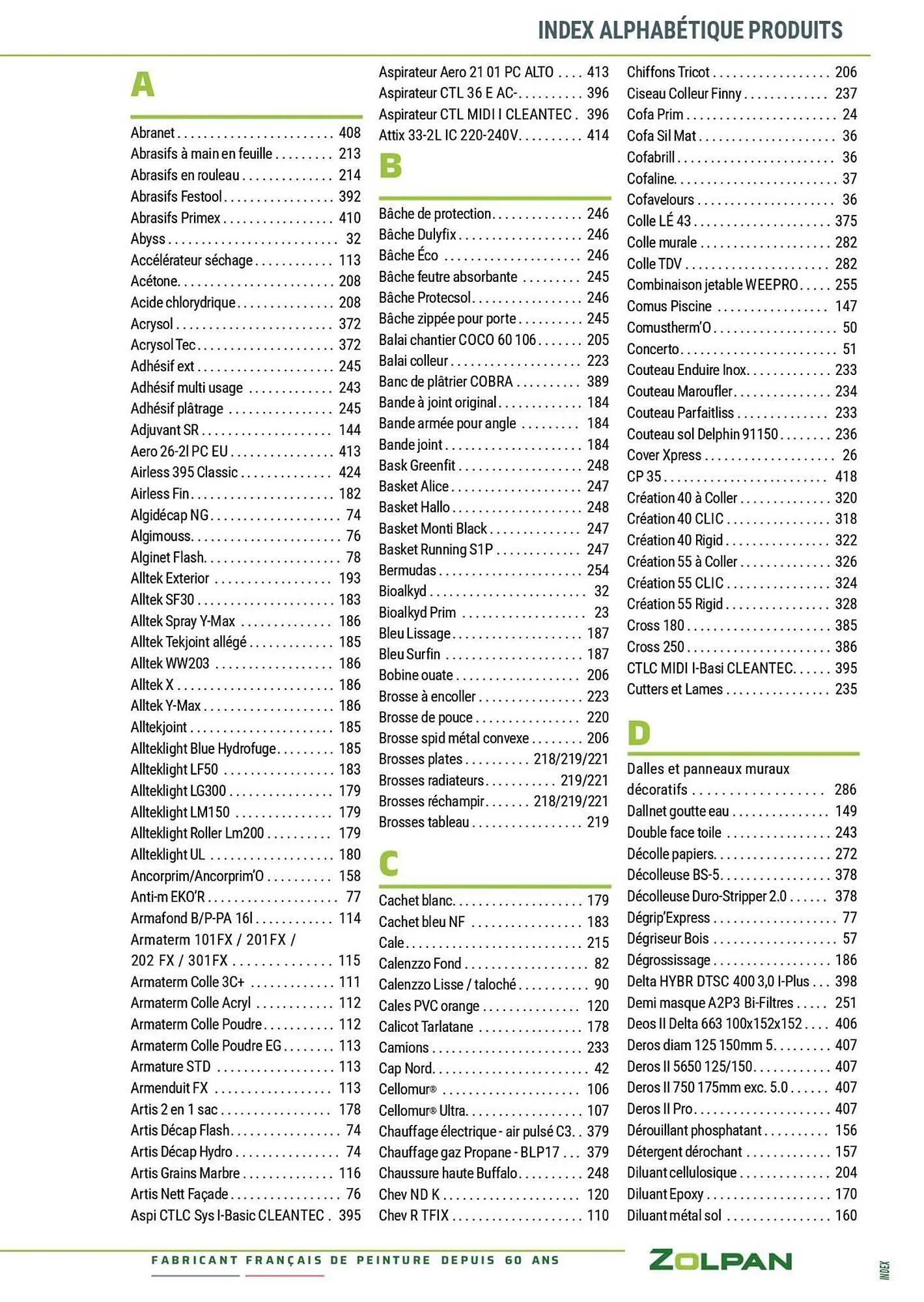 Catalogue Zolpan du 13 janvier au 31 décembre 2025 - Catalogue page 423