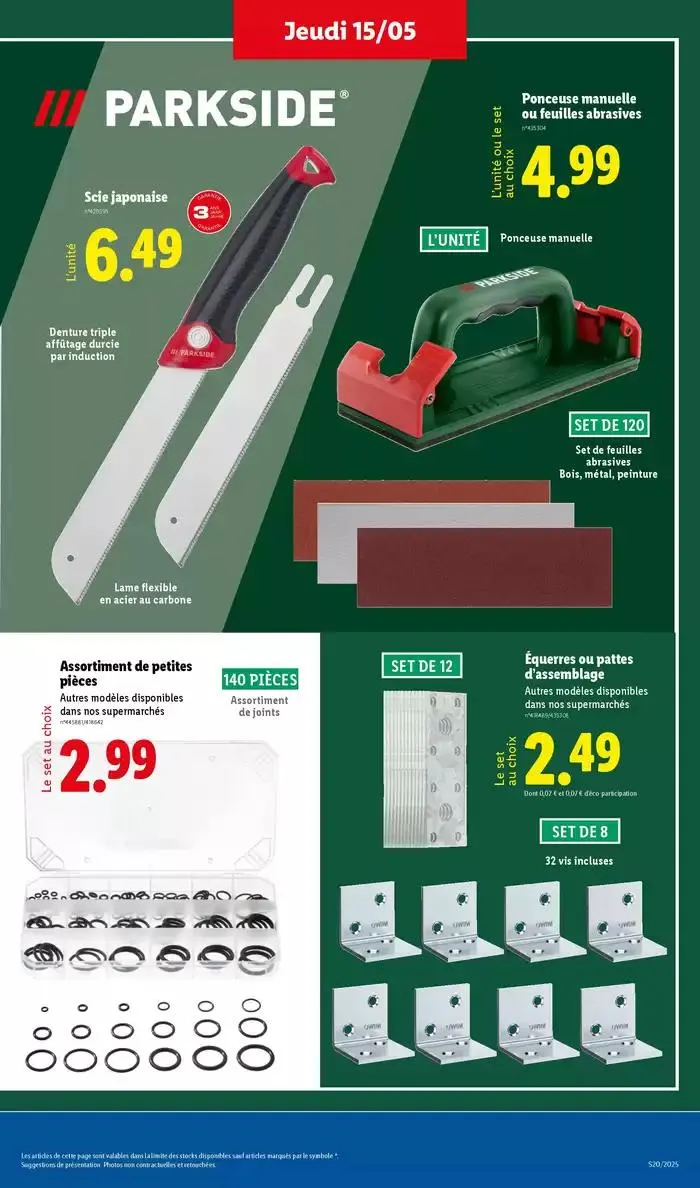 Profitez d'une large sélection de produits à prix réduits chez Lidl ! du 15 mai au 21 mai 2025 - Catalogue page 39