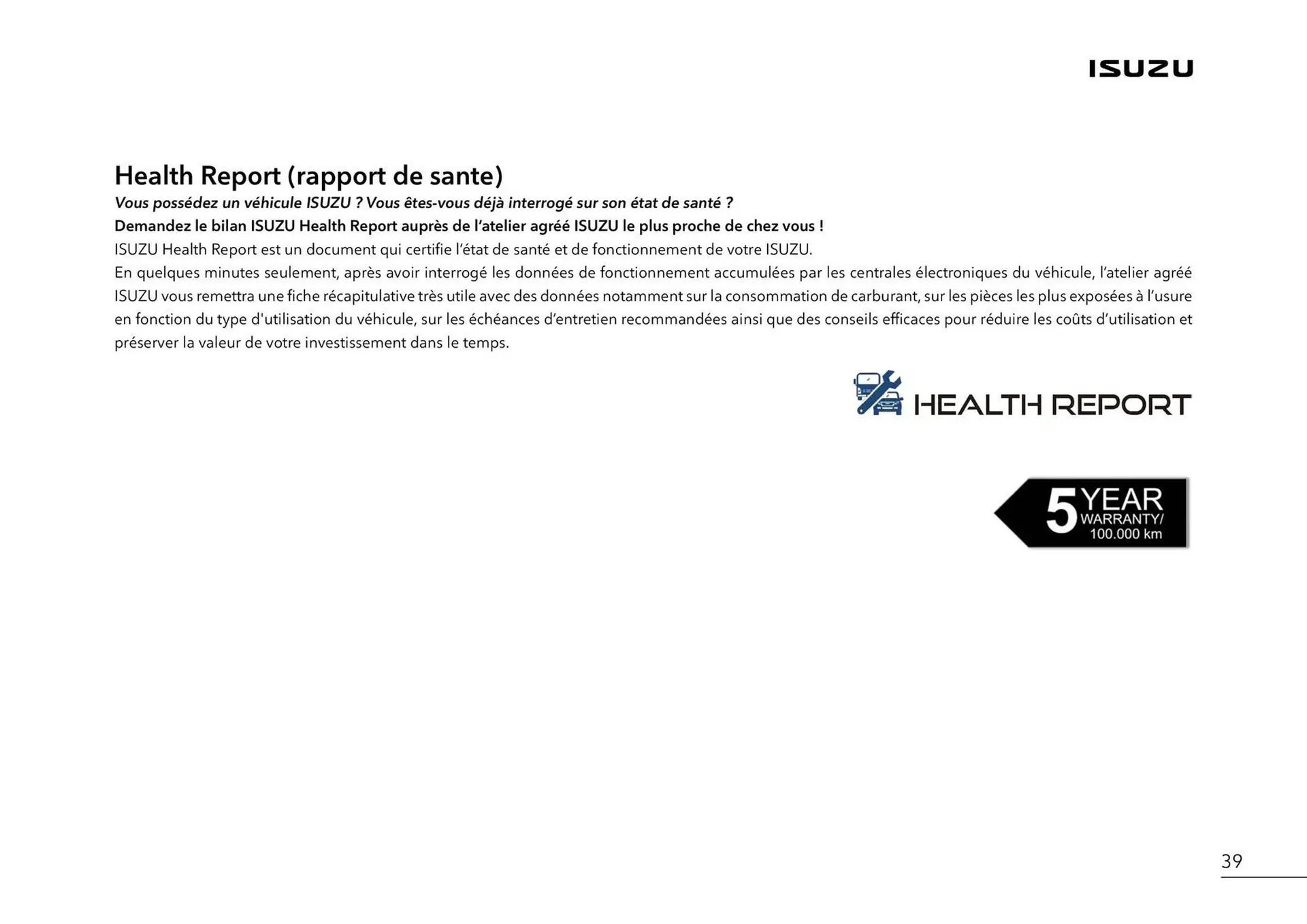 Catalogue Isuzu du 11 novembre au 31 janvier 2026 - Catalogue page 41