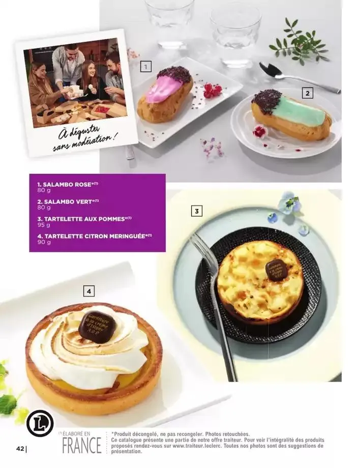 CARTE TRAITEUR PERMANENTE - MIXTE du 9 mai au 31 décembre 2025 - Catalogue page 42