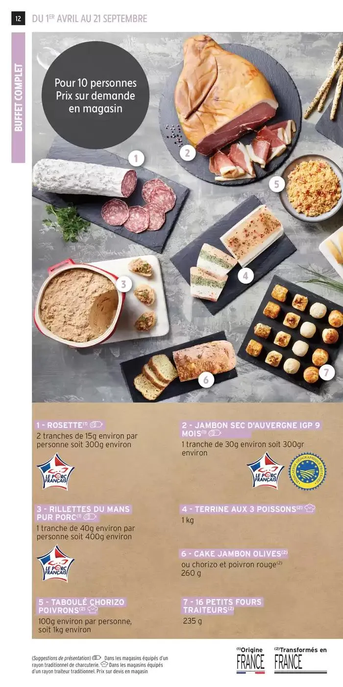 CATALOGUE TRAITEUR PRINTEMPS ETE du 1 avril au 21 septembre 2025 - Catalogue page 12